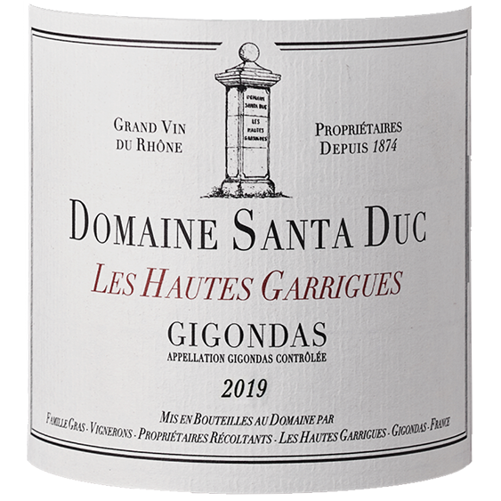 2019 Santa Duc Gigondas Les Hautes Garrigues